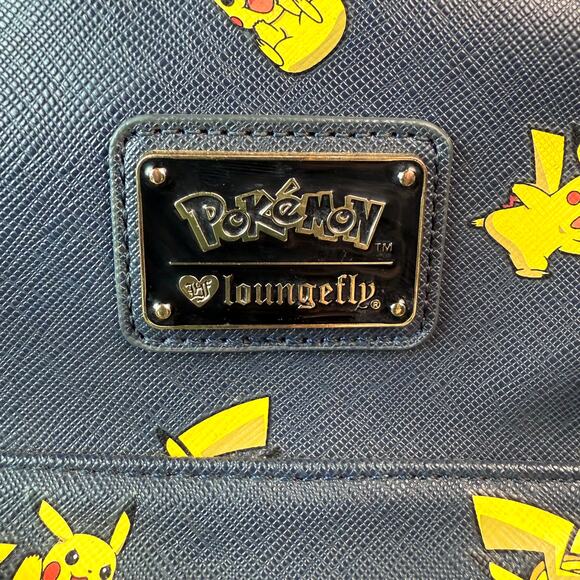 Loungefly X Pokemon Pikachu All Over Print Navy Blue & Yellow Mini Backpack main image 12